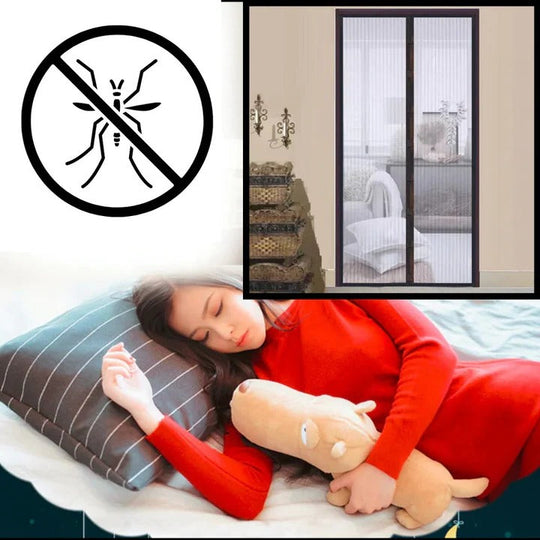 Magnetic Mesh Screen Door with Self-Closing Design