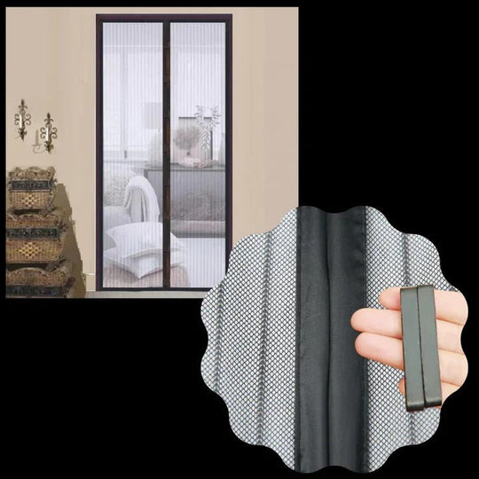 Magnetic Mesh Screen Door with Self-Closing Design