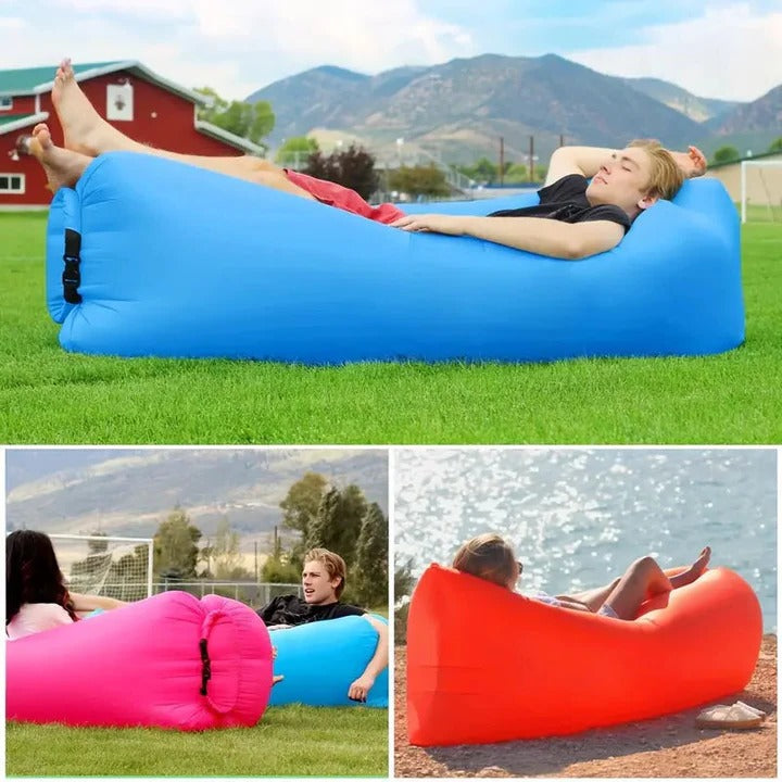 Outdoor Air Lounger Inflatable Air Mattress for Camping and Travel