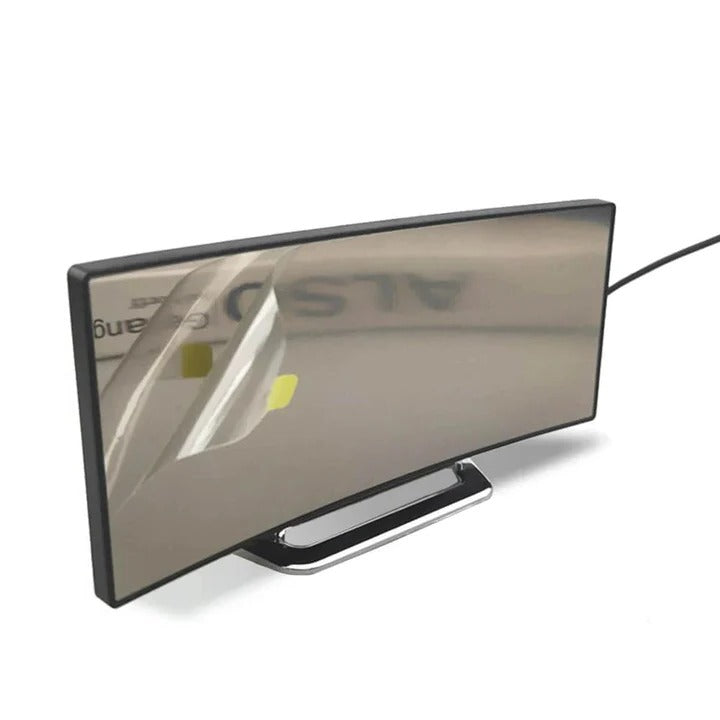 Digital Alarm Clock with Curved LED Mirror Screen