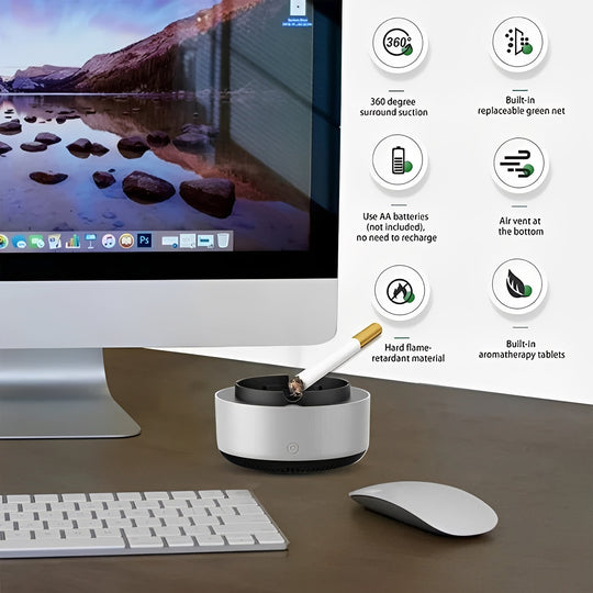 Smart Ashtray with 2 in 1 Functionality