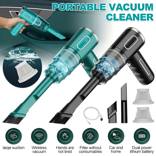 Cordless USB Rechargeable Portable Vacuum for Car and Home