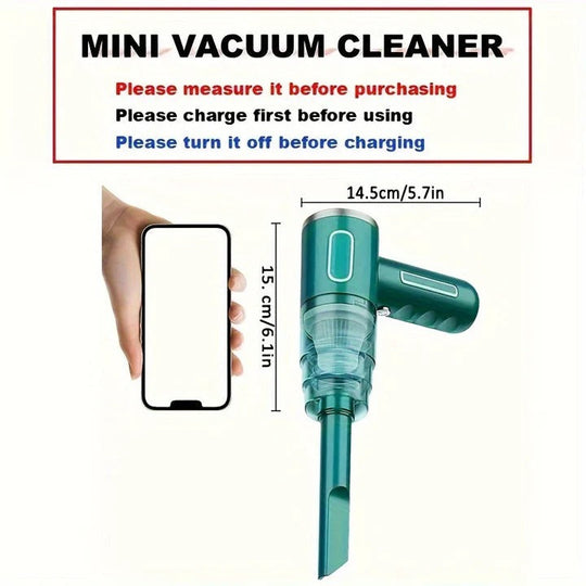 Cordless USB Rechargeable Portable Vacuum for Car and Home