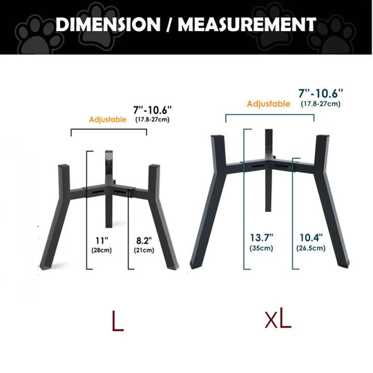 Raised Dog Bowl Stand with Elevated Design