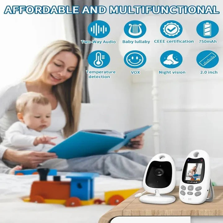 Portable Baby Monitor with Night Vision Camera and Two-Way Audio