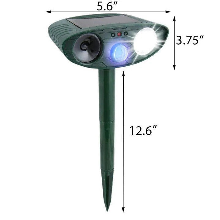 Solar Powered Ultrasonic Rabbit Repeller with Flashing Light