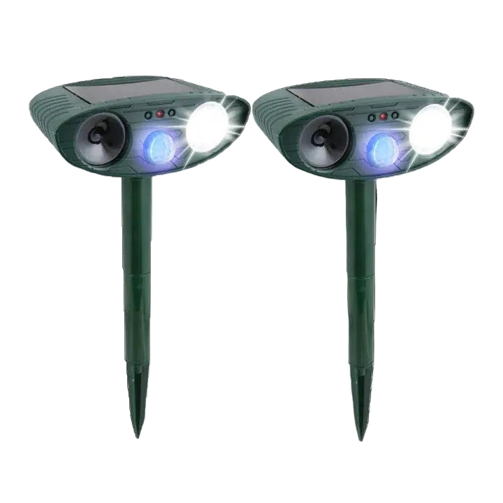 Solar Powered Ultrasonic Rabbit Repeller with Flashing Light