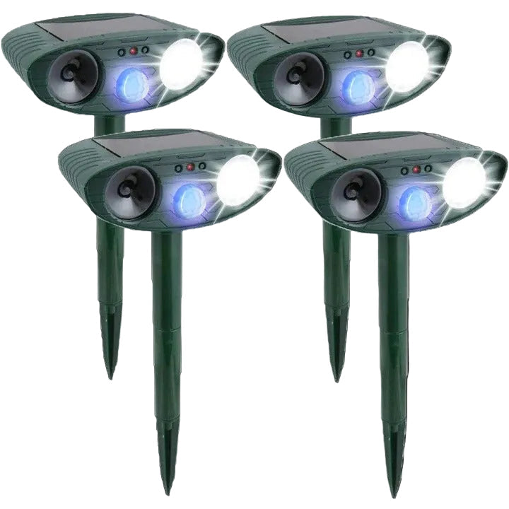 Solar Powered Ultrasonic Rabbit Repeller with Flashing Light