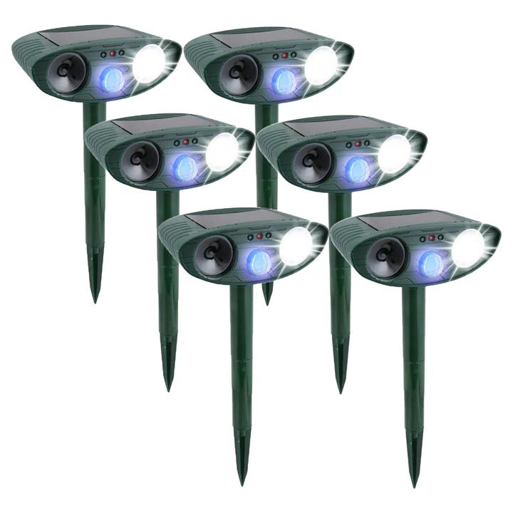 Solar Powered Ultrasonic Rabbit Repeller with Flashing Light