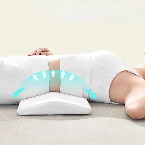 Lower Back Support Pillow with Breathable Mesh Cover