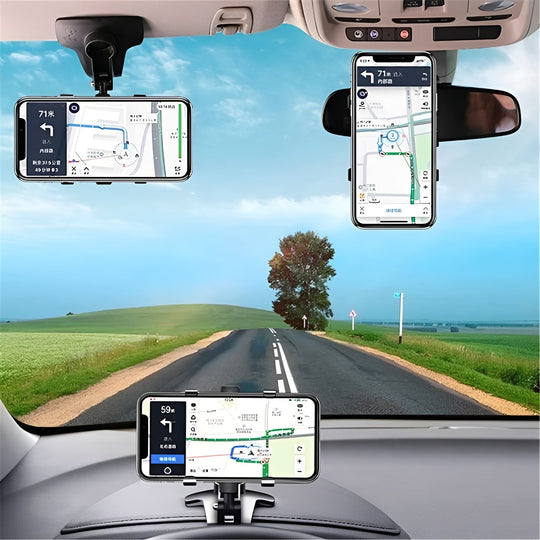Universal Car Phone Holder with 360 Degree Rotation