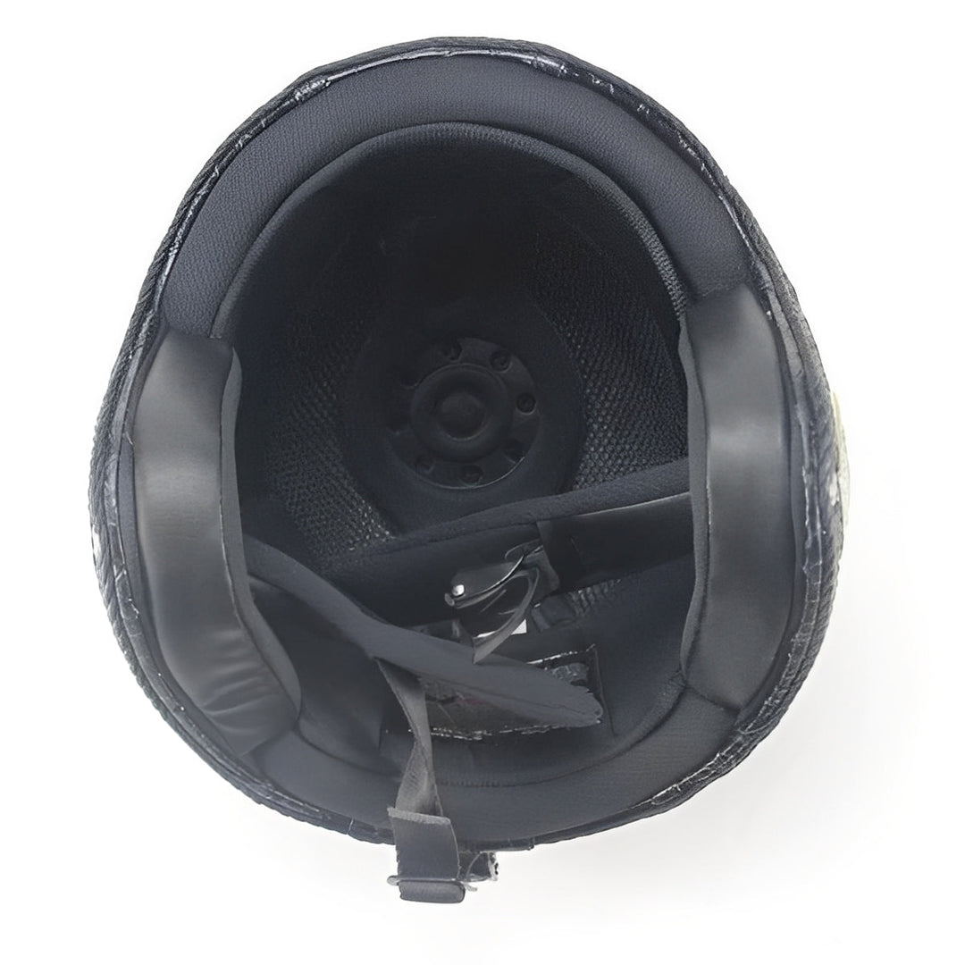 Open Face Motorcycle Helmet with Detachable Goggles
