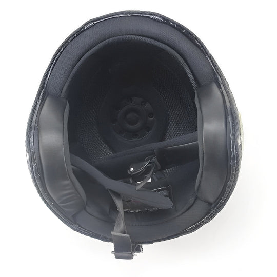 Open Face Motorcycle Helmet with Detachable Goggles