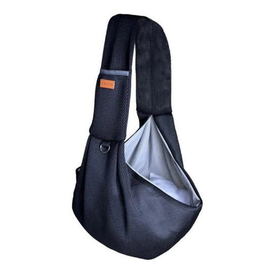 Mesh Crossbody Dog Carrier Sling with Padded Strap