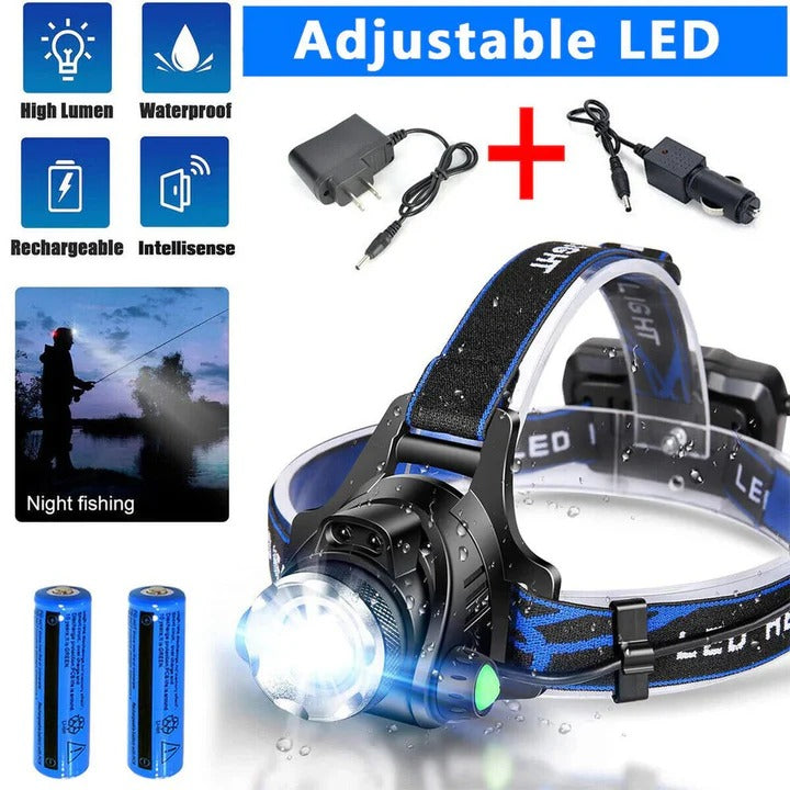 USB Rechargeable LED Headlamp for Hands-Free Lighting