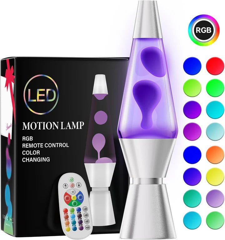 Motion Lava Lamp with Colour Changing Wax Flow