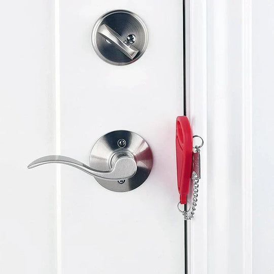 Travel Door Lock with Reinforced Security Bar