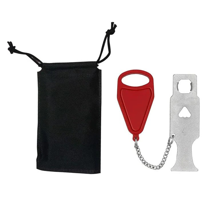 Travel Door Lock with Reinforced Security Bar