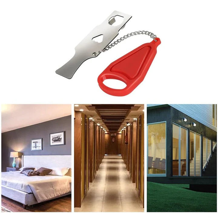 Travel Door Lock with Reinforced Security Bar
