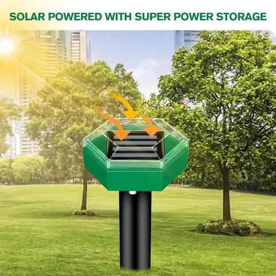 Solar Powered Ultrasonic Mole Repeller, Set of 4