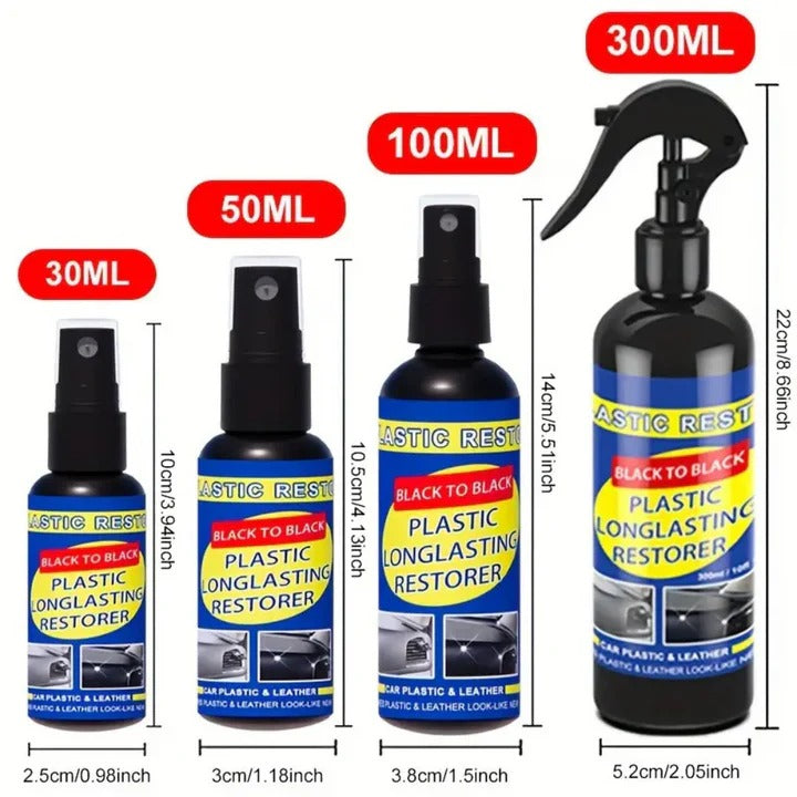 Car Trim Restorer Coating for Plastic, Vinyl, and Leather Surfaces