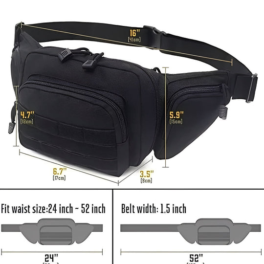 Waist Pouch with Concealed Compartment Design