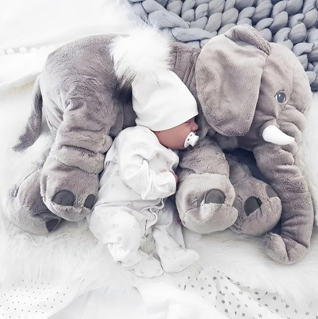 Plush Elephant Pillow with Soft Body Support for Infants