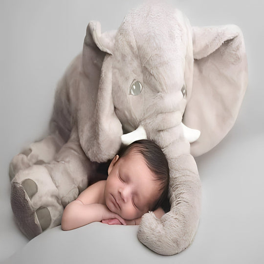Plush Elephant Pillow with Soft Body Support for Infants