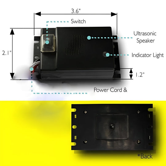 Ultrasonic Vehicle Rodent Repeller with Motion Sensor