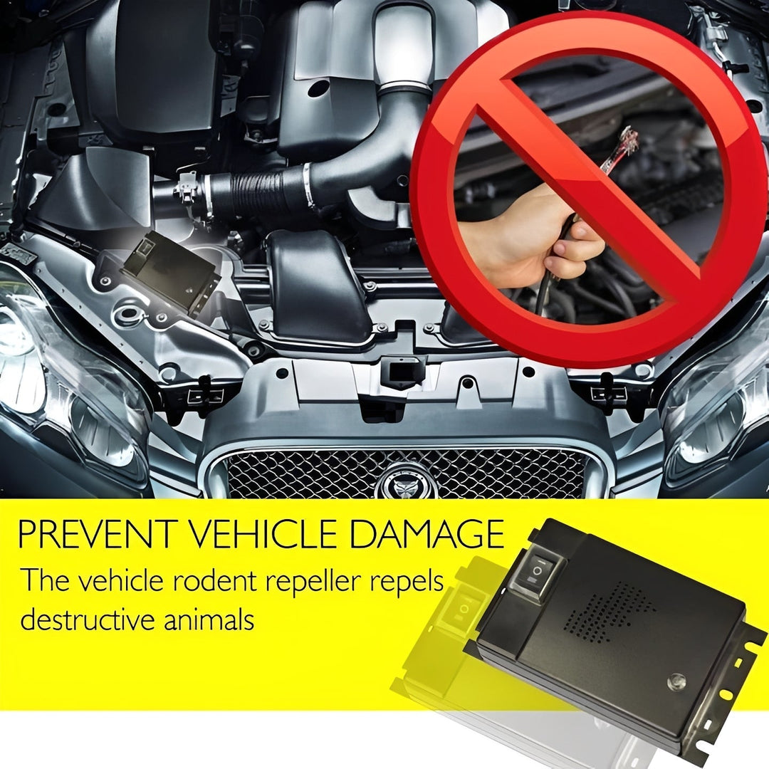 Ultrasonic Vehicle Rodent Repeller with Motion Sensor