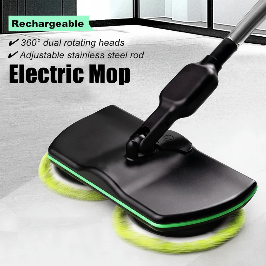 Rechargeable Electric Spin Mop with Rotating Cleaning Pads
