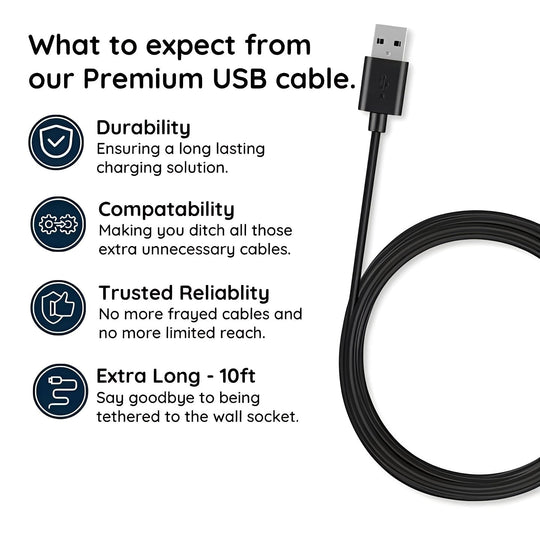 Micro USB Charging Cable, 10 Ft