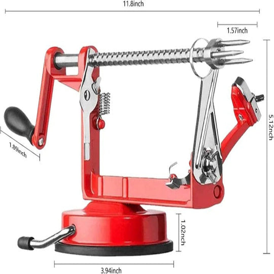 Stainless Steel Apple Peeler and Spiral Slicer for Kitchen Preparation