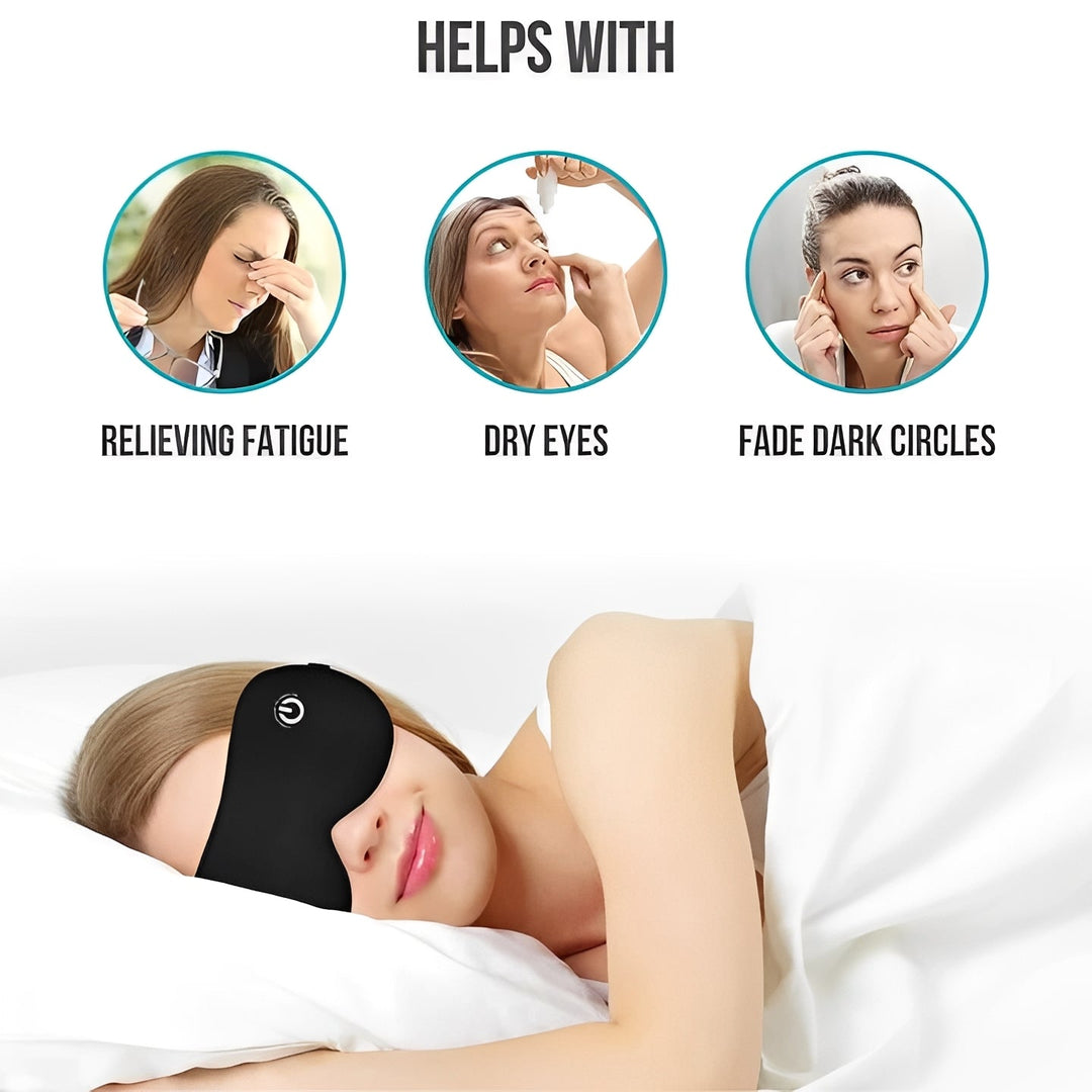 Rechargeable Heated Eye Mask for Relaxation and Sleep Support