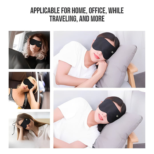 Rechargeable Heated Eye Mask for Relaxation and Sleep Support