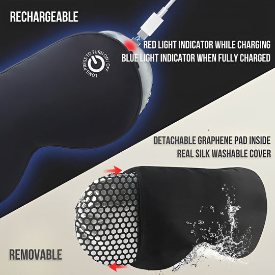 Rechargeable Heated Eye Mask for Relaxation and Sleep Support