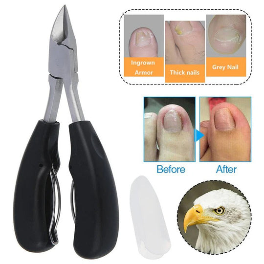 Wide Jaw Nail Clippers for Thick Nails with Built-In File
