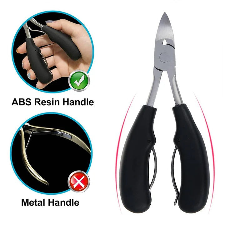Wide Jaw Nail Clippers for Thick Nails with Built-In File