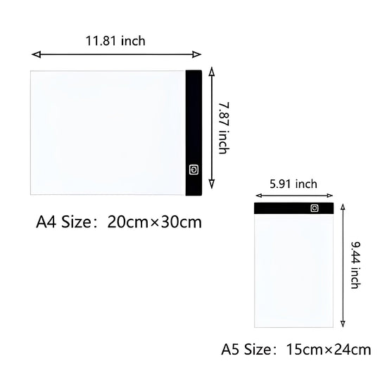 LED Tracing Light Pad with Adjustable Brightness for Drawing and Crafts