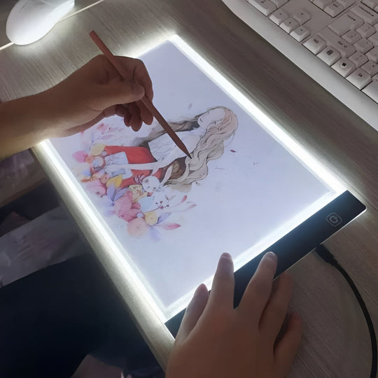LED Tracing Light Pad with Adjustable Brightness for Drawing and Crafts