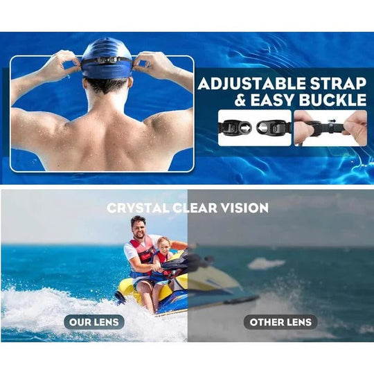 Anti-Fog Swimming Goggles with Wide Angle Lens