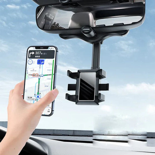 360 Degree Rotatable Car Phone Holder for Rear View Mirror