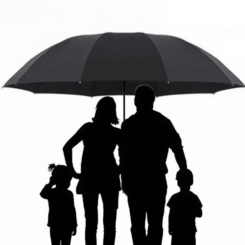 Extra Large Automatic Folding Umbrella with Wide Canopy Coverage