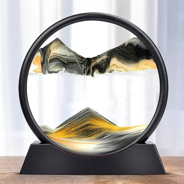 Dynamic Sea Sand Art with Moving Sand Design
