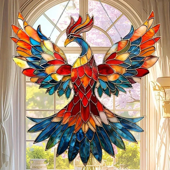 Rainbow Prism Glass Suncatcher for Windows, Decorative Bird and Owl Designs