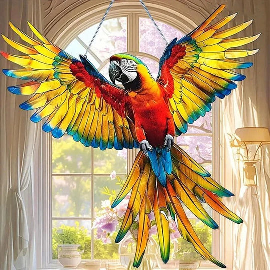 Rainbow Prism Glass Suncatcher for Windows, Decorative Bird and Owl Designs