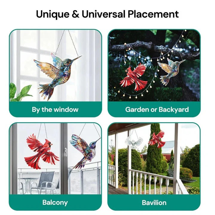 Rainbow Prism Glass Suncatcher for Windows, Decorative Bird and Owl Designs
