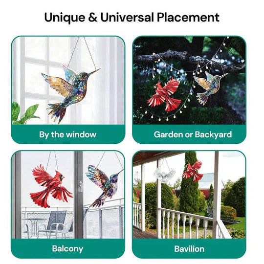 Rainbow Prism Glass Suncatcher for Windows, Decorative Bird and Owl Designs