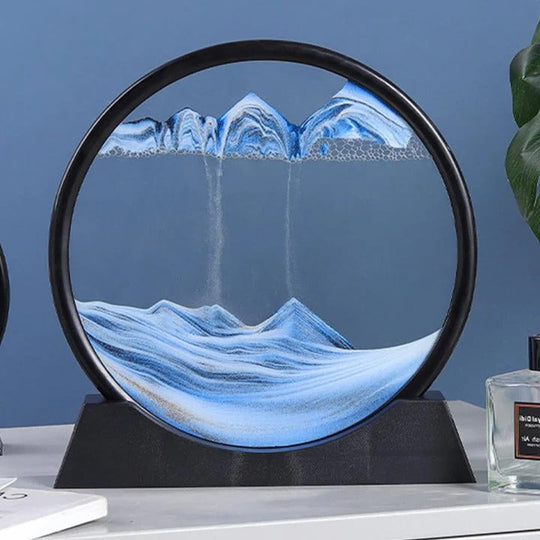 Dynamic Sandscape Art with Flowing Sand Motion