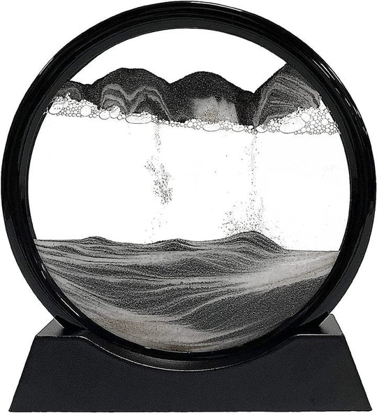 Dynamic Sandscape Art with Flowing Sand Motion